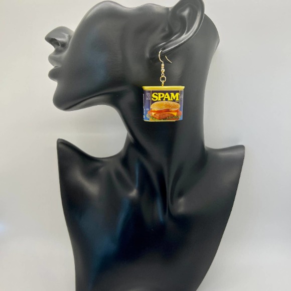 Spam Earrings - Meat Earrings - Mini Brands Earrings - Food Earrings - Picture 4 of 9